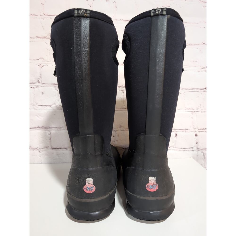 Bogs Classic High Boots Youth Boys 2 Black Rain Winter Waterproof Insulated Snow - Picture 3 of 11